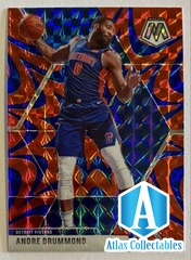 2019-20 Panini Mosaic Blue Reactive Prizm Andre Drummond Detroit Pistons #17